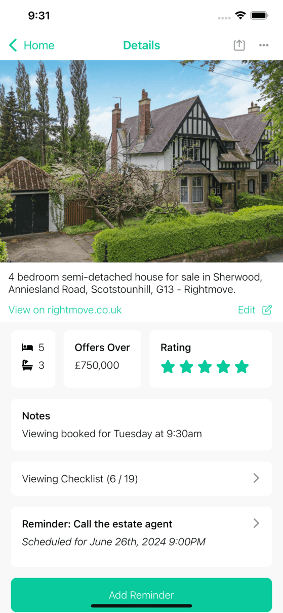 Property Saver add property.