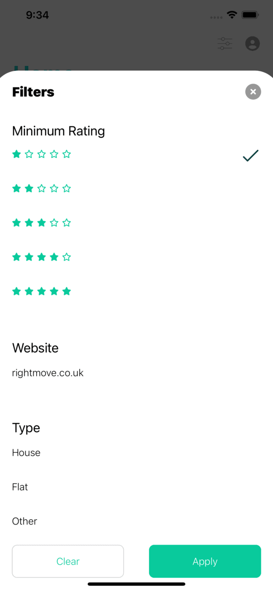 Property Saver filters.